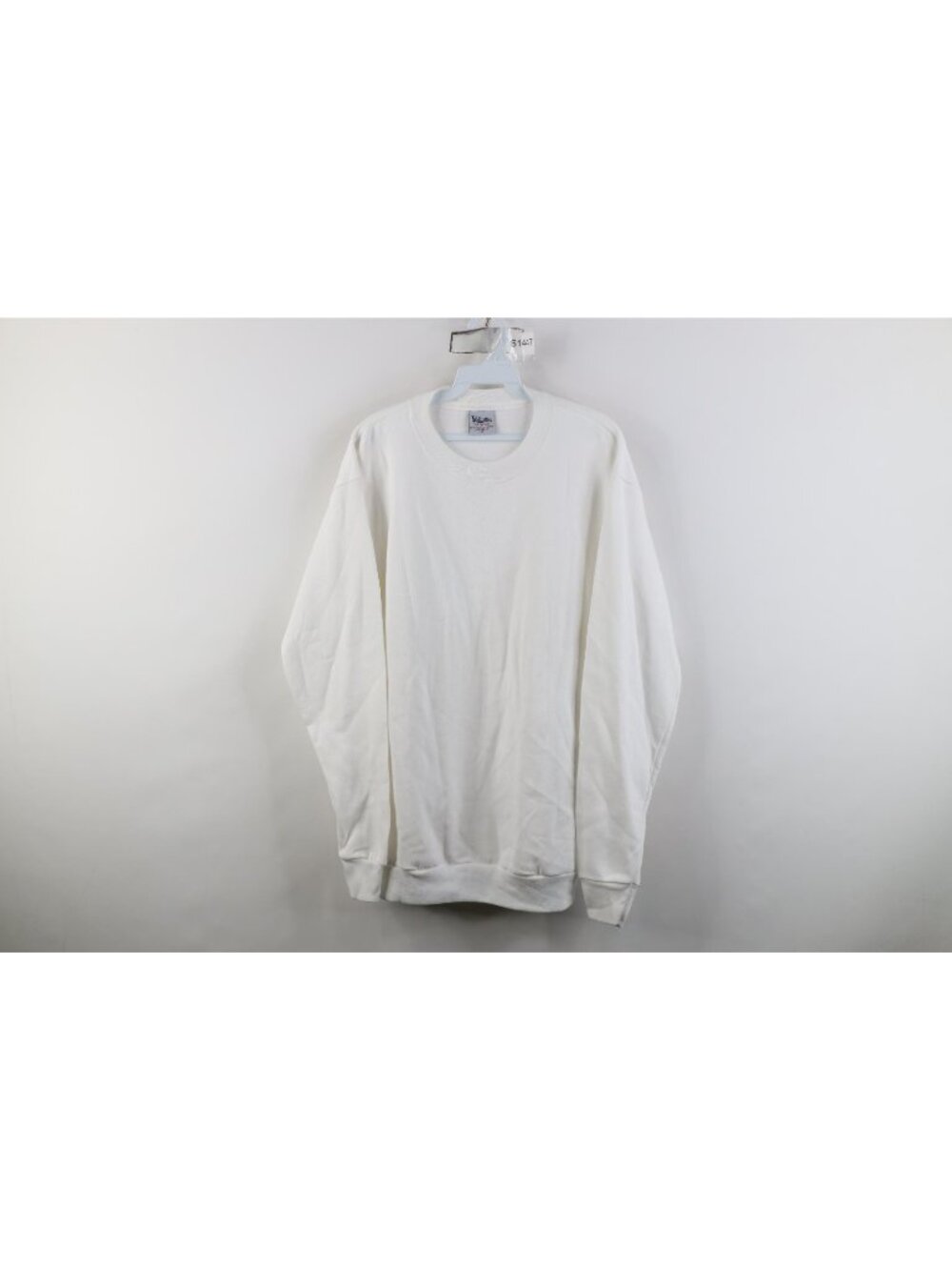 Vintage 90s Streetwear Mens Size Medium Blank Crewneck Sweatshirt White USA
